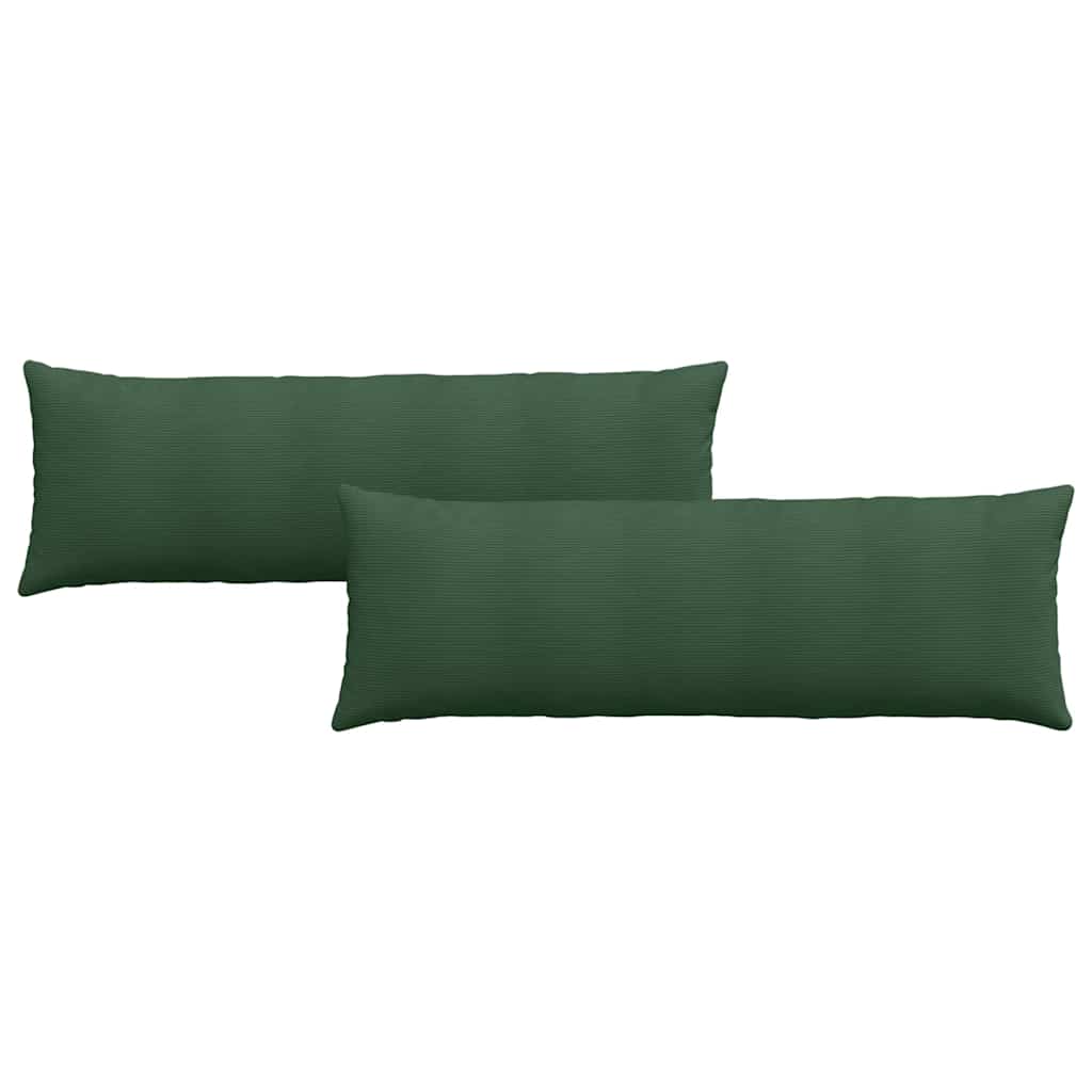 Μαξιλάρι Καναπέ 2 pcs Σκούρο Πράσινο 120 x 40 cm