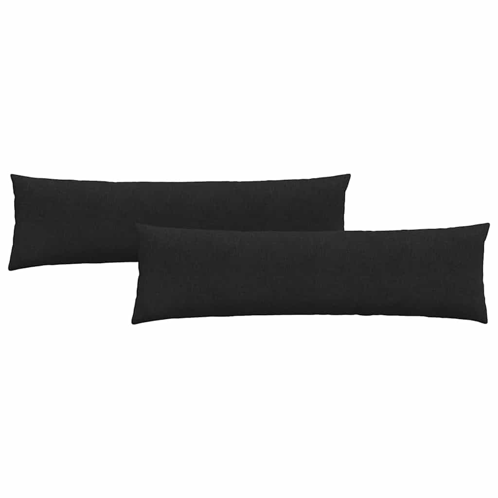 Μαξιλάρι Καναπέ 2 pcs Μαύρο 145 x 40 εκ. ύφασμα