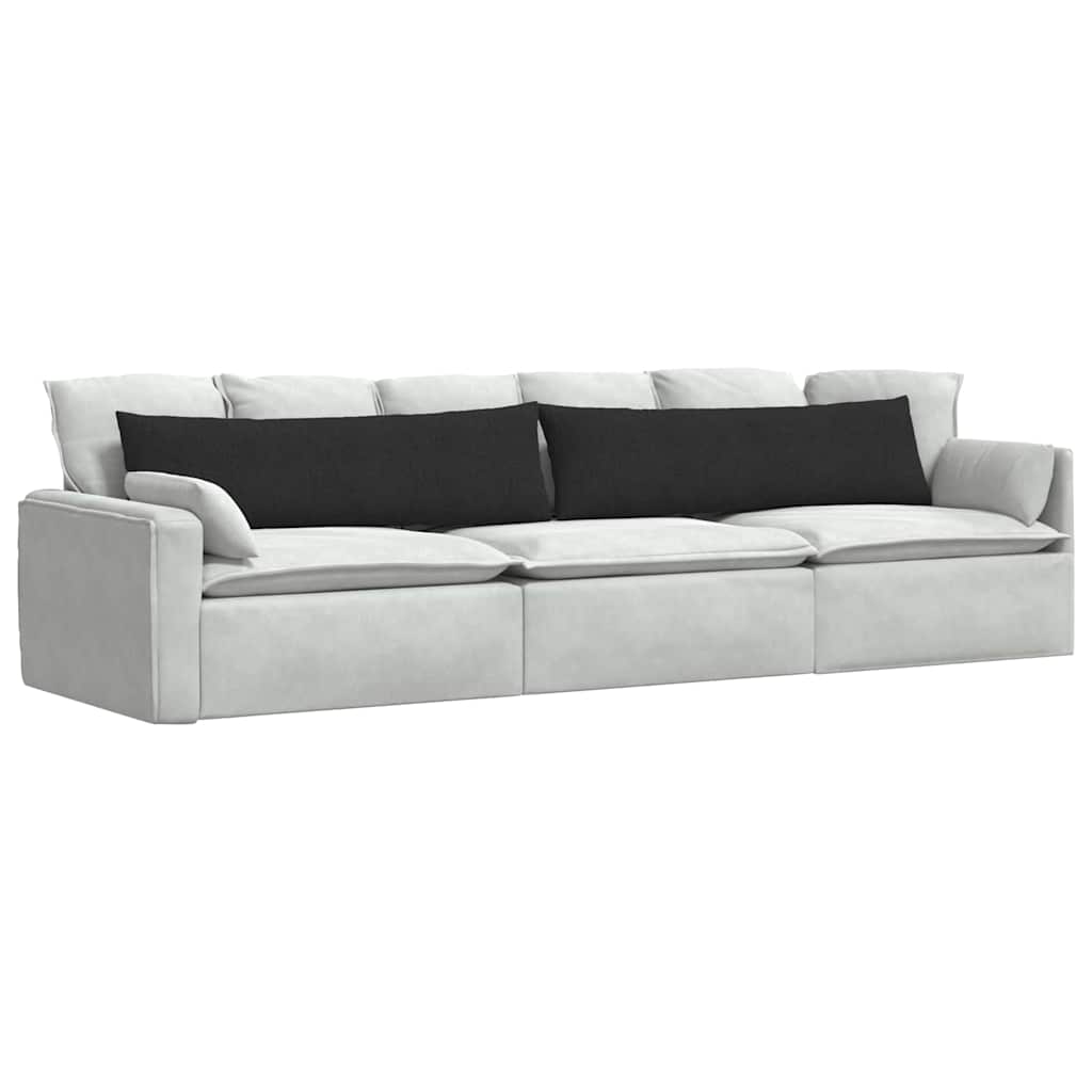 Μαξιλάρι Καναπέ 2 pcs Μαύρο 145 x 40 εκ. ύφασμα