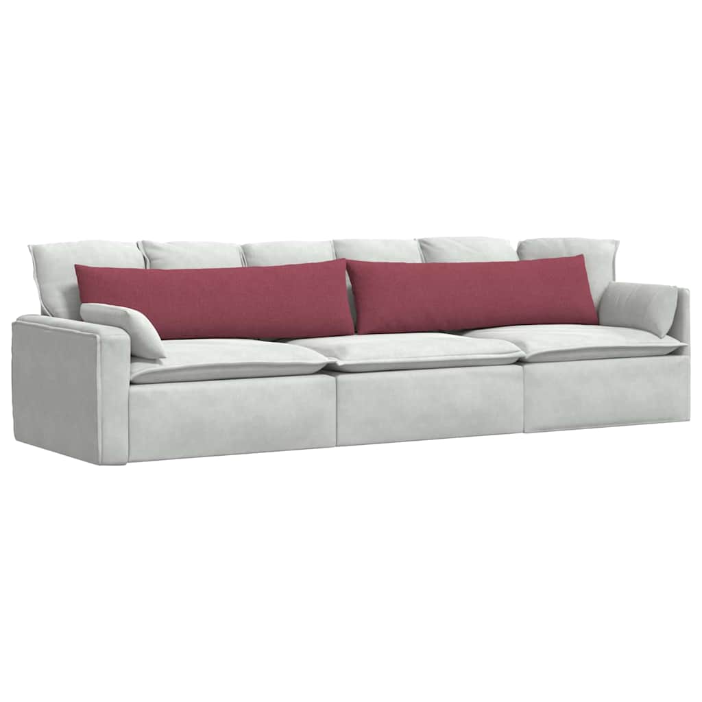 Μαξιλάρι Καναπέ 2 pcs Κόκκινο 145 x 40 εκ. ύφασμα