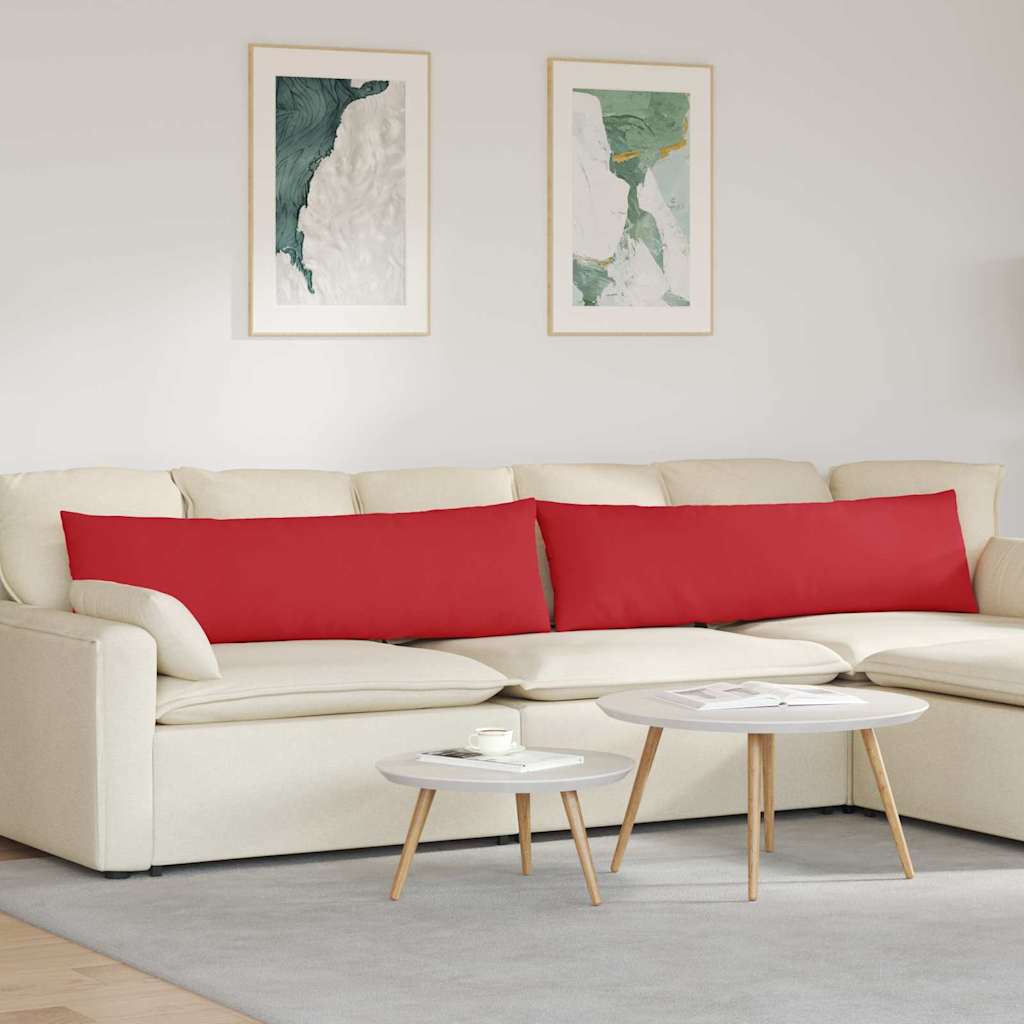 Μαξιλάρι Καναπέ 2 pcs Κόκκινο 145 x 40 εκ. ύφασμα