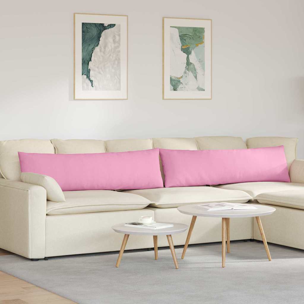 Μαξιλάρι Καναπέ 2 pcs Ροζ 145 x 40 εκ. ύφασμα