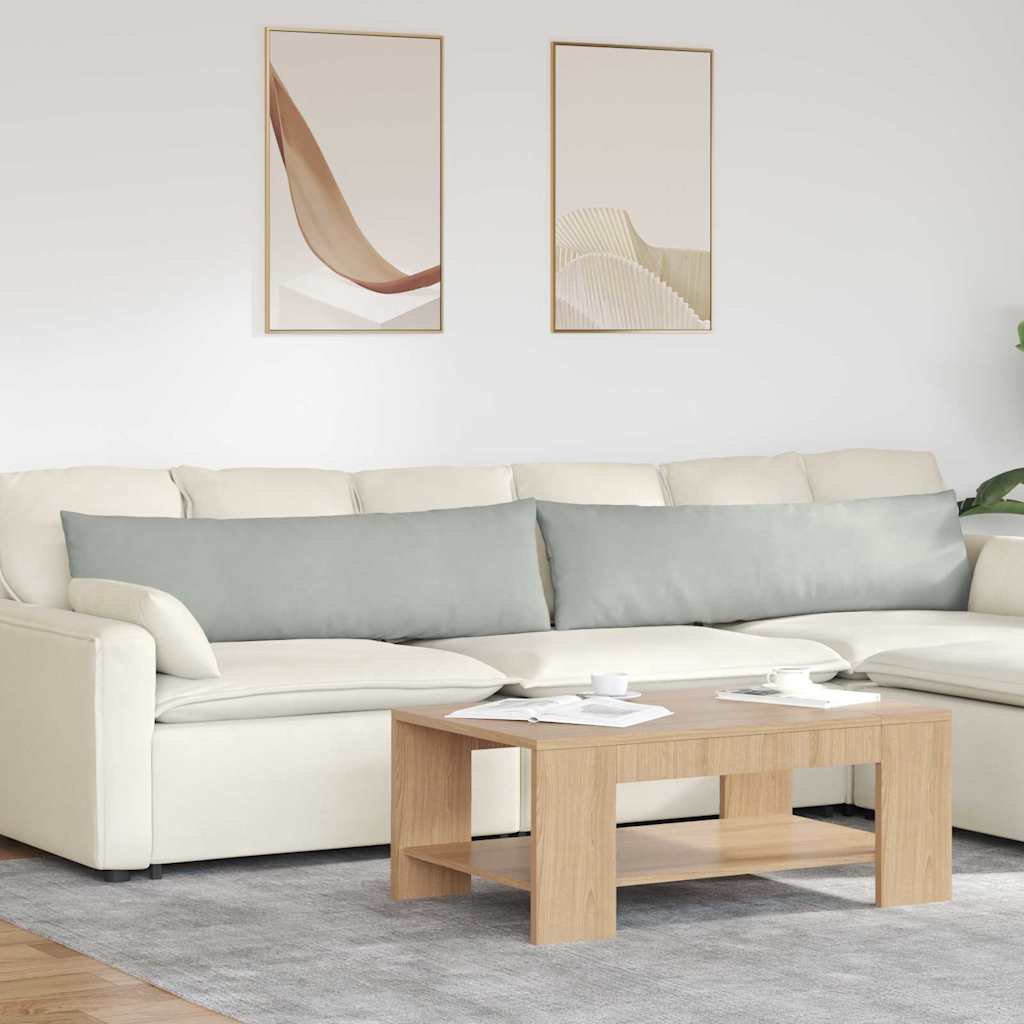Μαξιλάρι Καναπέ 2 pcs Ανοιχτό γκρι 145 x 40 εκ.