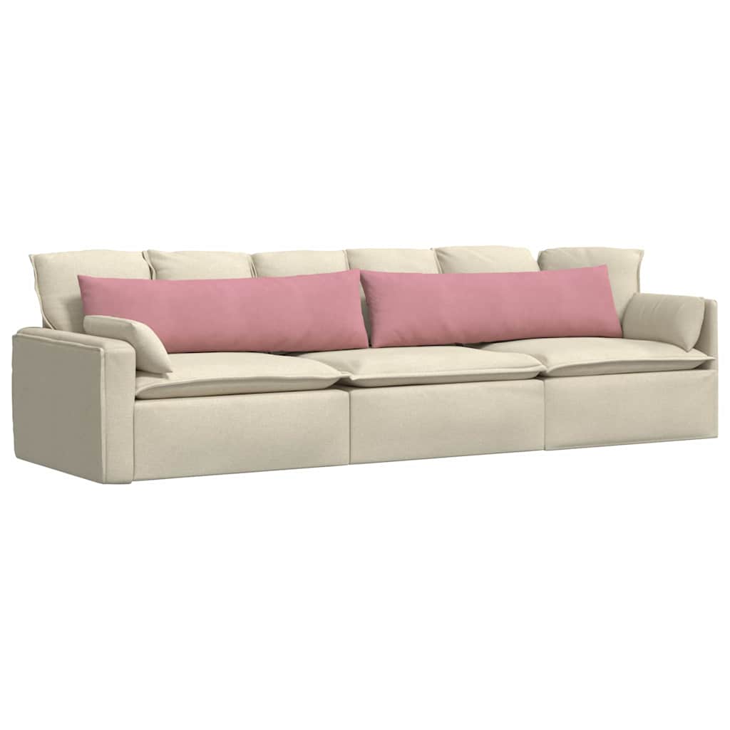 Μαξιλάρι Καναπέ 2 pcs Ροζ 145 x 40 εκ. Υφασμάτινο Κορντουρά