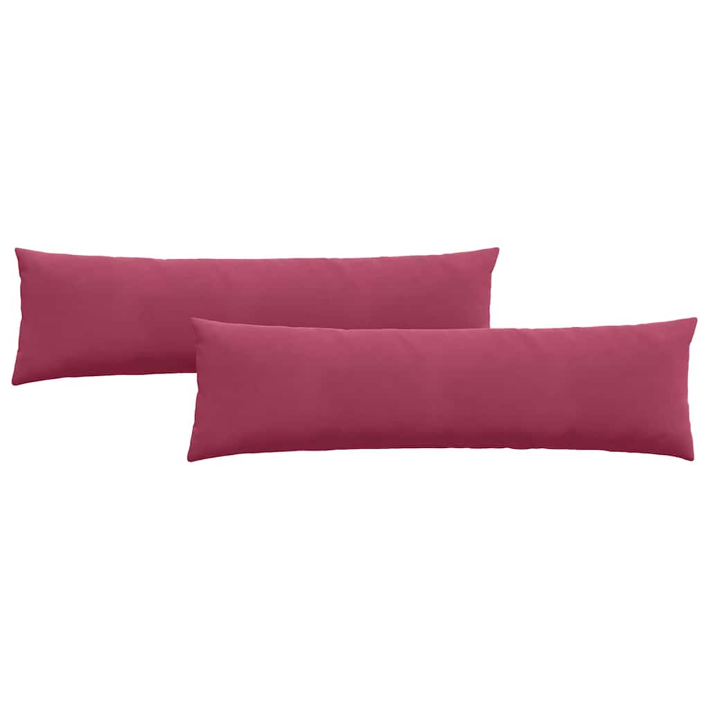 Μαξιλάρι Καναπέ 2 pcs Κόκκινο 145 x 40 εκ. Υφασμάτινο Κορντουρά