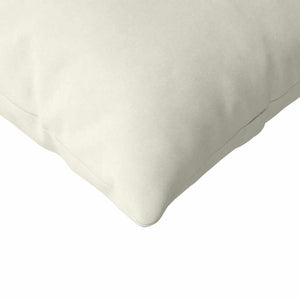 Μαξιλάρι Καναπέ 2 pcs Κρεμ 145 x 40 εκ. Υφασμάτινο Κορντουρά