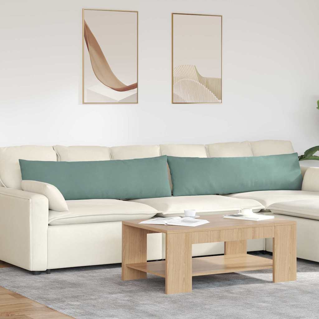 Μαξιλάρι Καναπέ 2 pcs Θαλασσί 145 x 40 εκ. Υφασμάτινο Κορντουρά