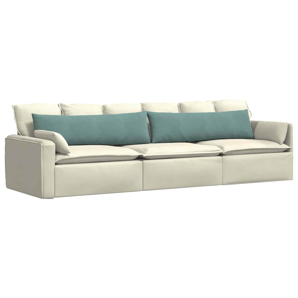 Μαξιλάρι Καναπέ 2 pcs Θαλασσί 145 x 40 εκ. Υφασμάτινο Κορντουρά