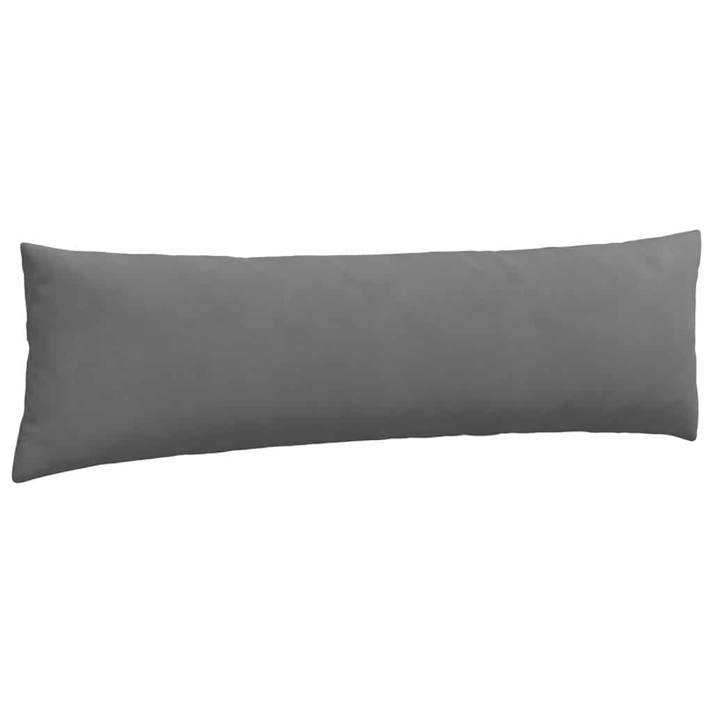 Μαξιλάρι Καναπέ 2 pcs Σκούρο Γκρι 145 x 40 εκ. ύφασμα