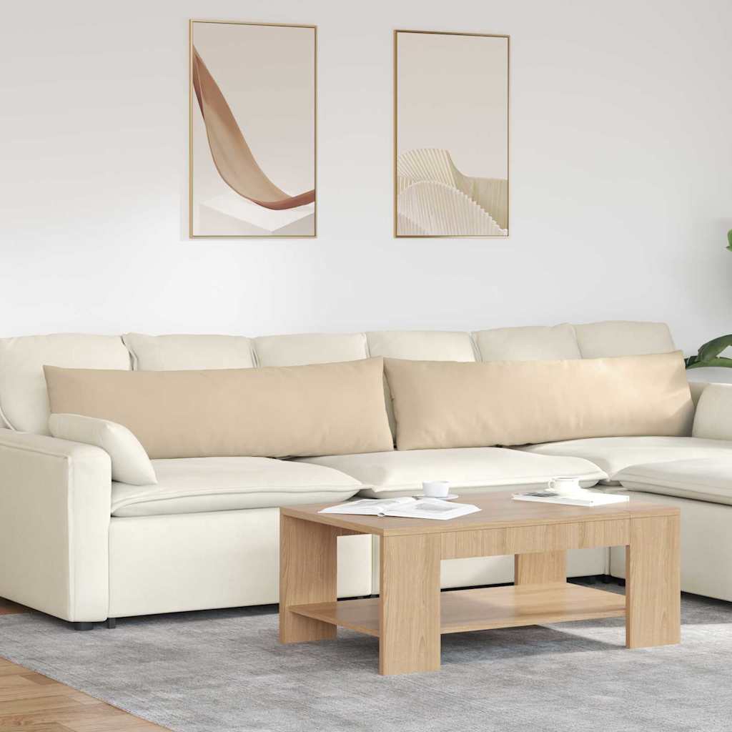 Μαξιλάρι Καναπέ 2 pcs Κρεμ 145 x 40 εκ. ύφασμα