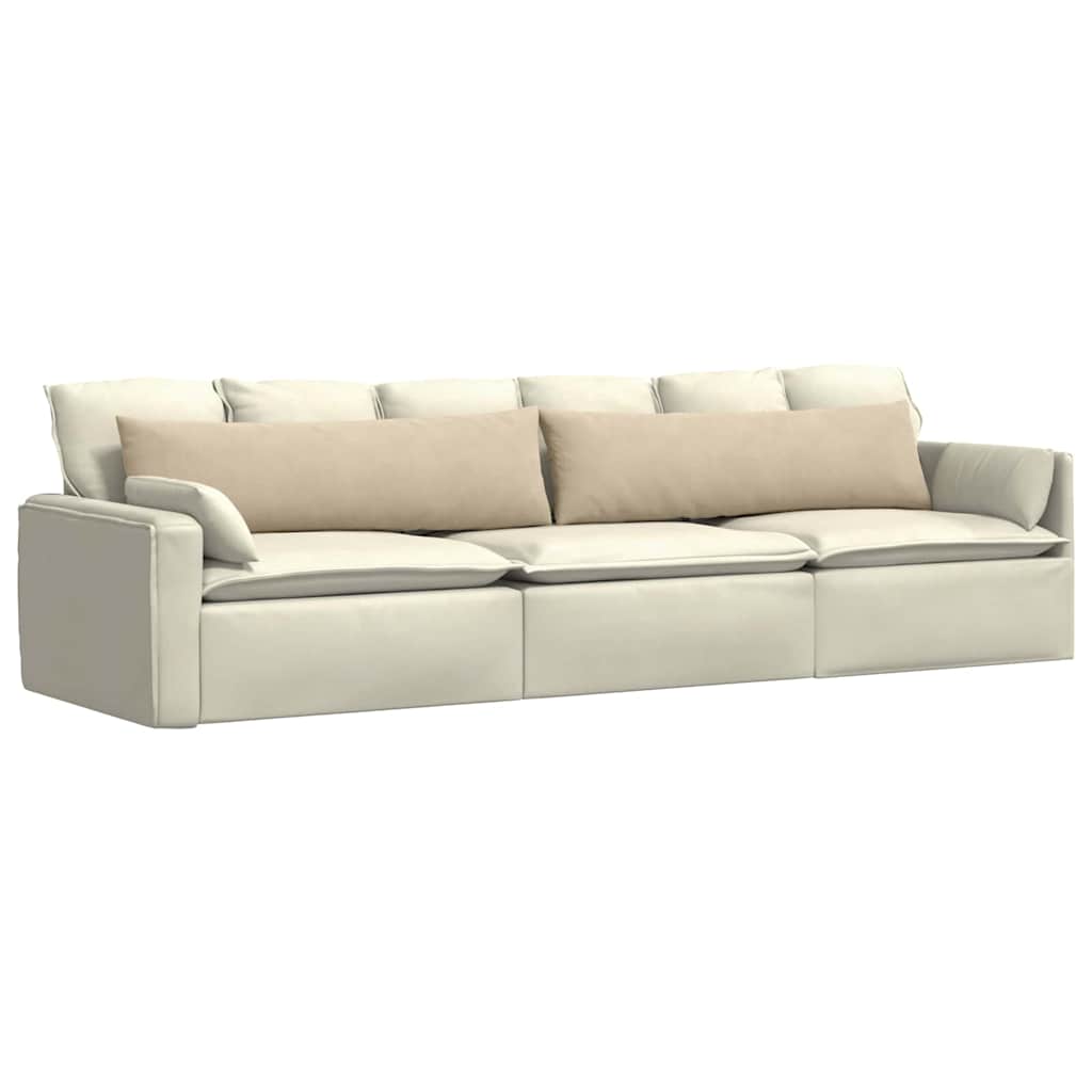 Μαξιλάρι Καναπέ 2 pcs Κρεμ 145 x 40 εκ. ύφασμα