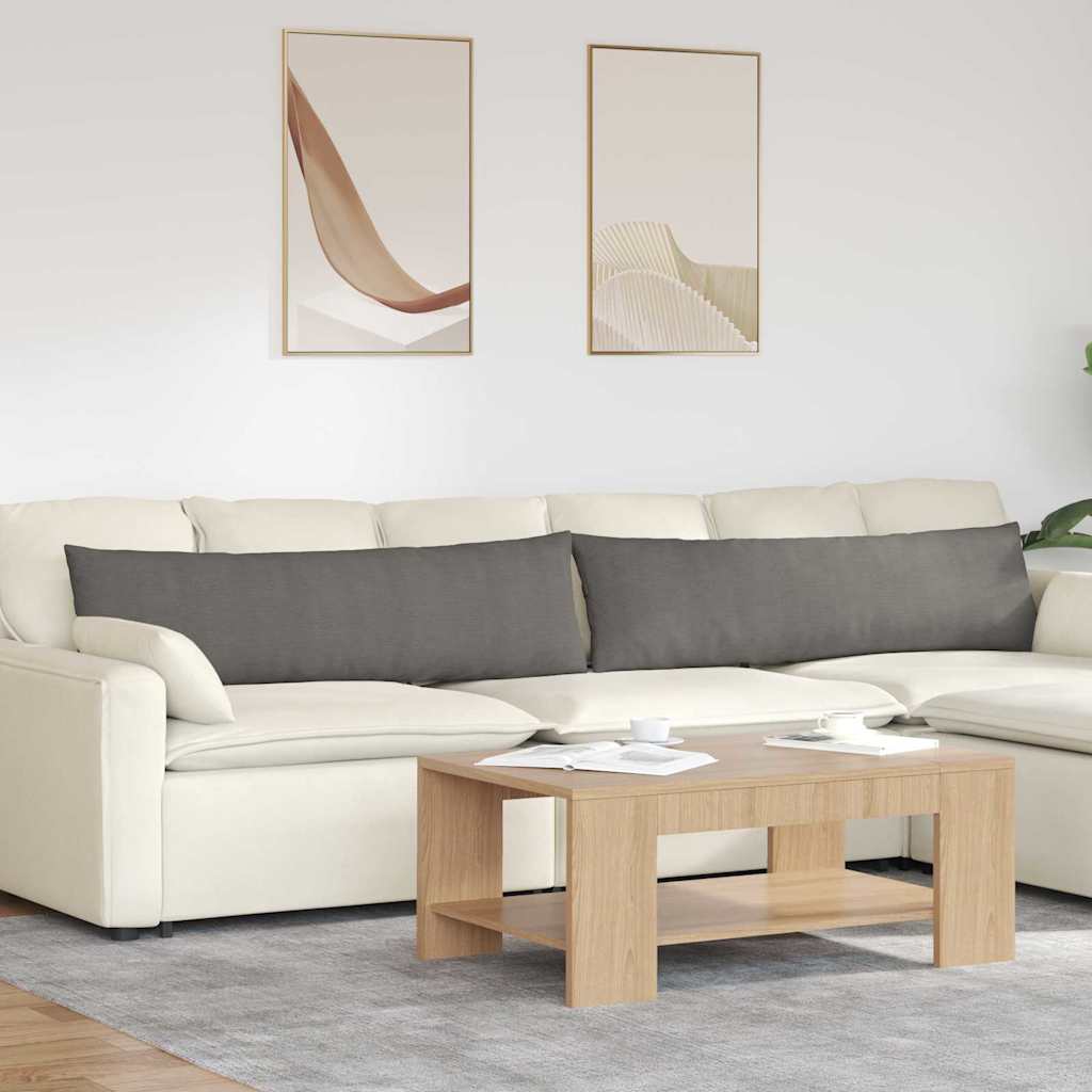 Μαξιλάρι Καναπέ 2 pcs Ανοιχτό γκρι 145 x 40 εκ.