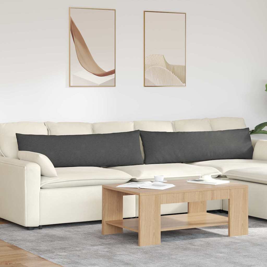 Μαξιλάρι Καναπέ 2 pcs Σκούρο Γκρι 145 x 40 εκ.