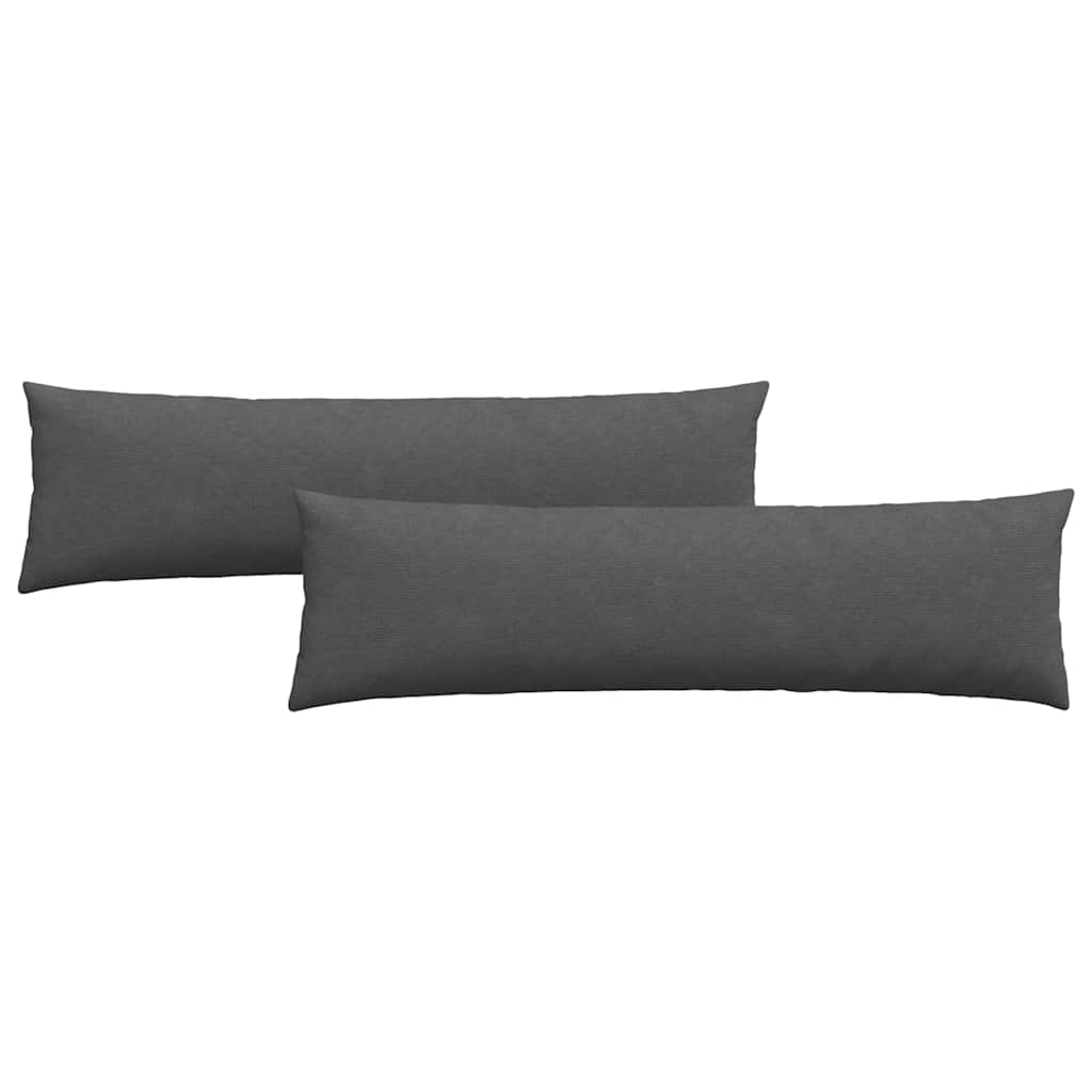 Μαξιλάρι Καναπέ 2 pcs Σκούρο Γκρι 145 x 40 εκ.