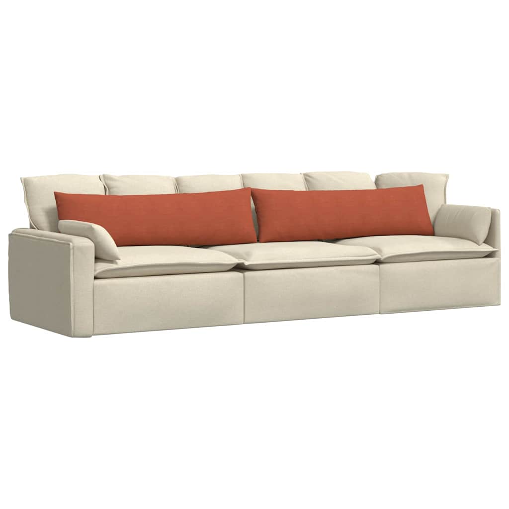 Μαξιλάρι Καναπέ 2 pcs Κόκκινο Πορτοκαλί 145 x 40 εκ.