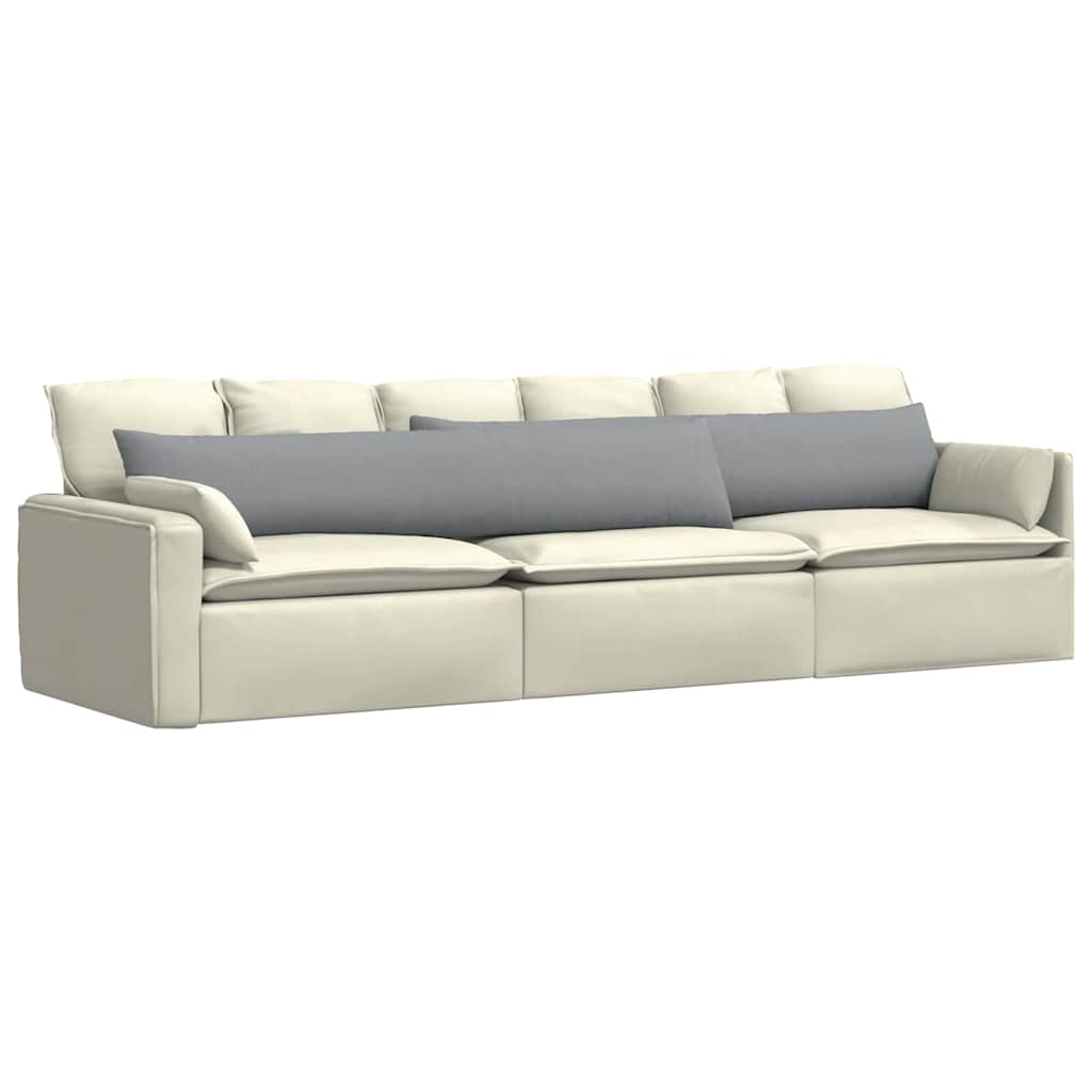 Μαξιλάρι Καναπέ 2 pcs Ανοιχτό γκρι 200 x 40 εκ. ύφασμα