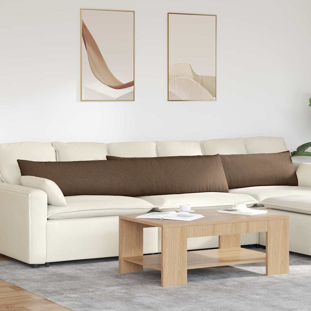 Μαξιλάρι Καναπέ 2 pcs Καφέ 200 x 40 εκ. ύφασμα