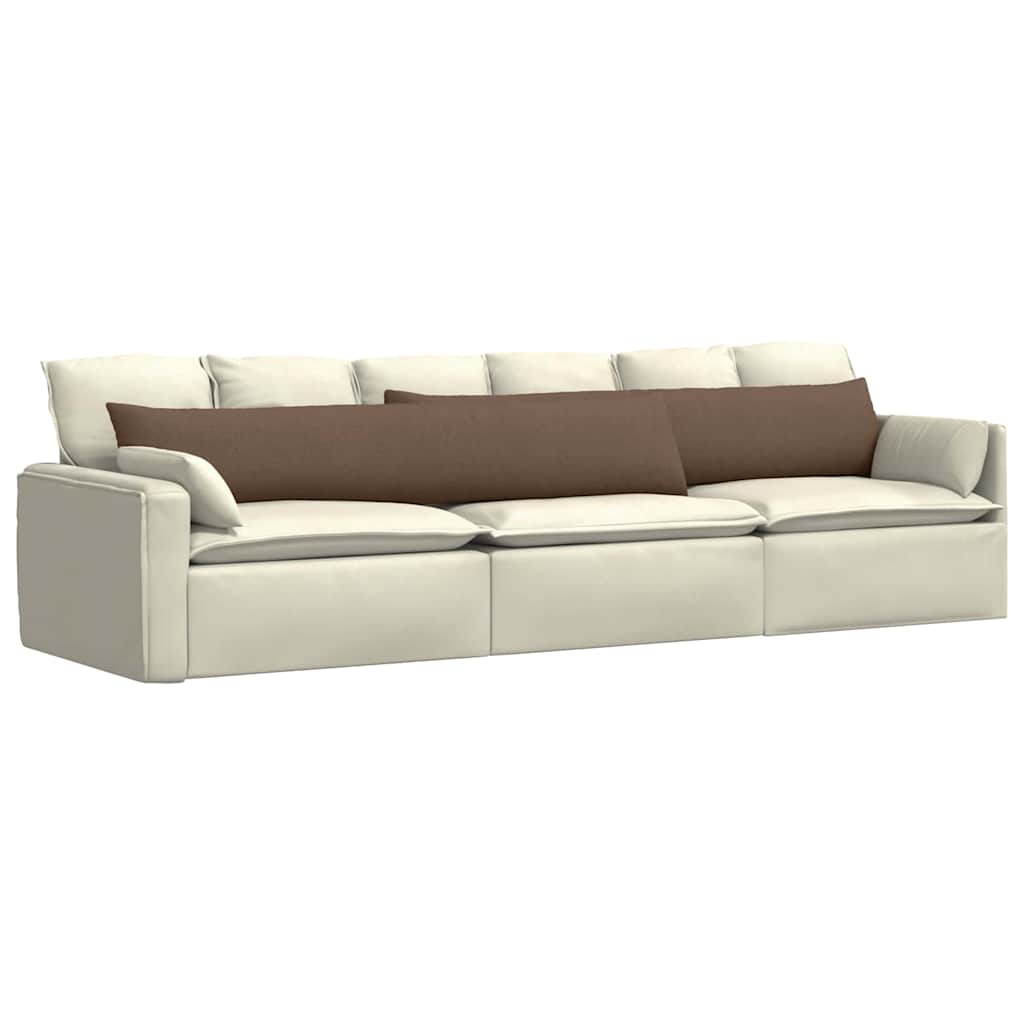 Μαξιλάρι Καναπέ 2 pcs Καφέ 200 x 40 εκ. ύφασμα