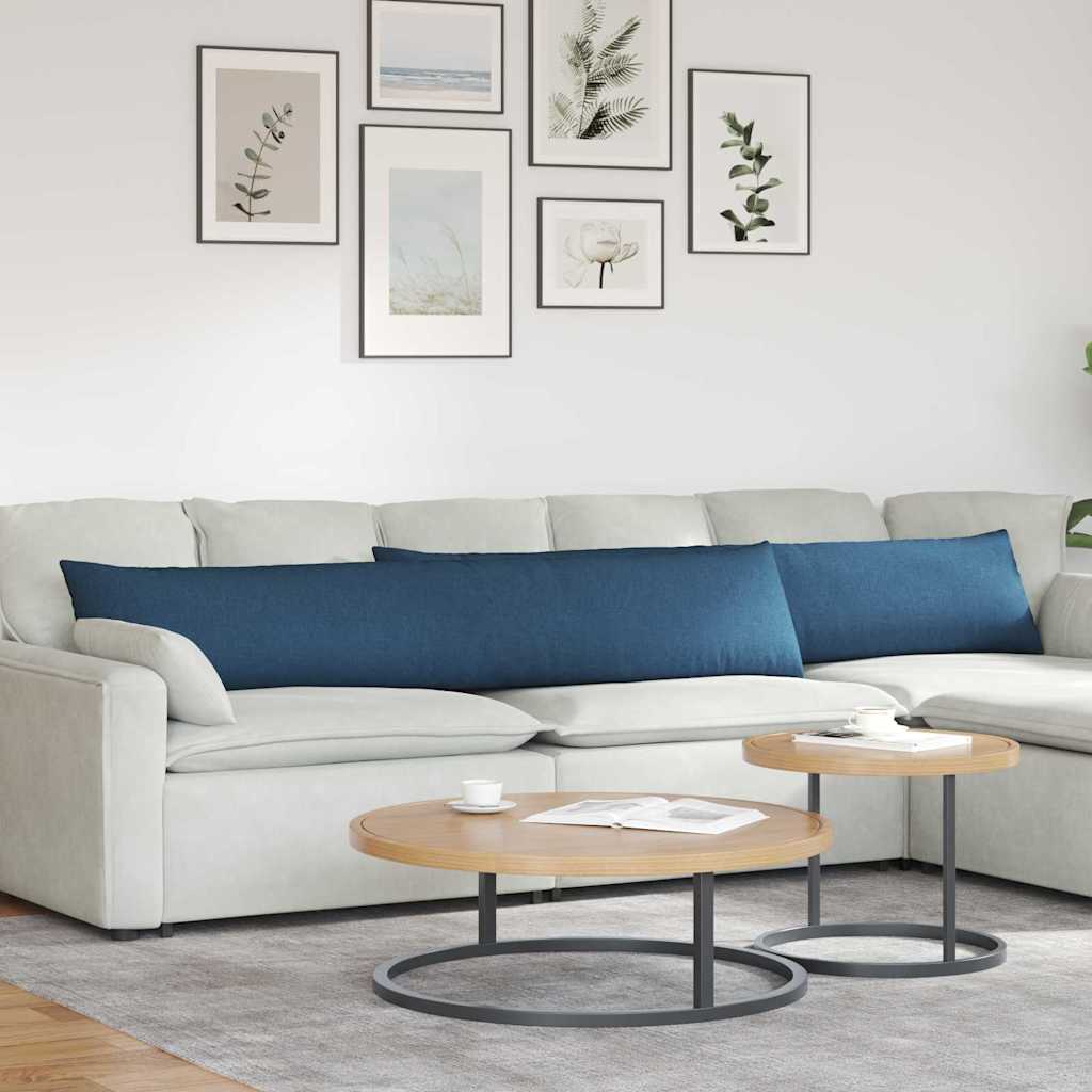 Μαξιλάρι Καναπέ 2 pcs Μπλε 200 x 40 εκ. ύφασμα