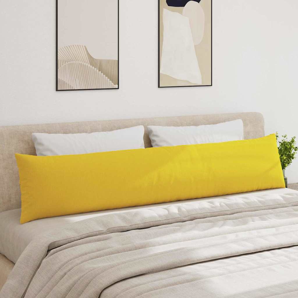 Μαξιλάρι Καναπέ 2 pcs Απαλό Κίτρινο 200 x 40 εκ. ύφασμα
