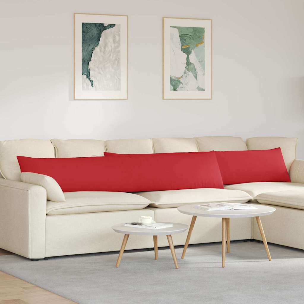 Μαξιλάρι Καναπέ 2 pcs Κόκκινο 200 x 40 εκ. ύφασμα