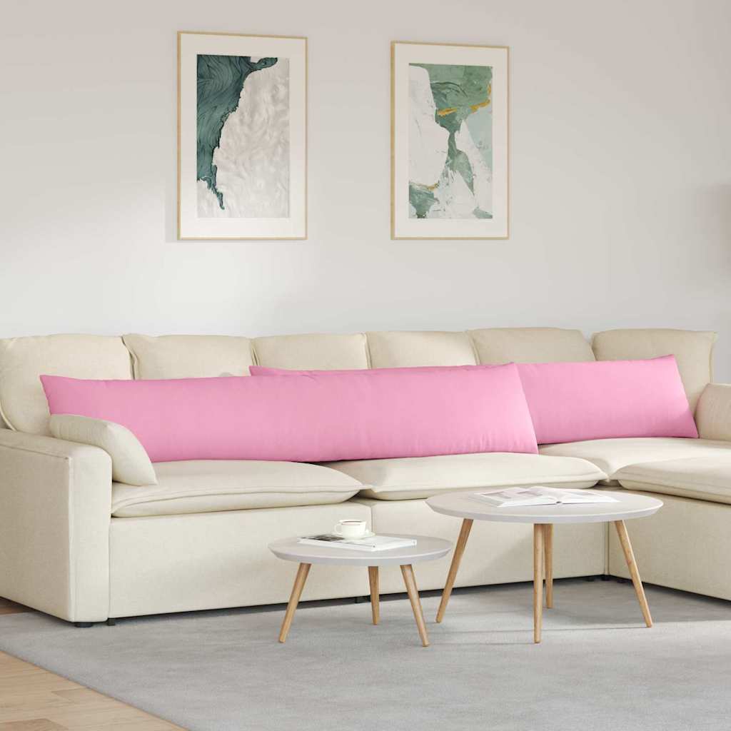 Μαξιλάρι Καναπέ 2 pcs Ροζ 200 x 40 εκ. ύφασμα