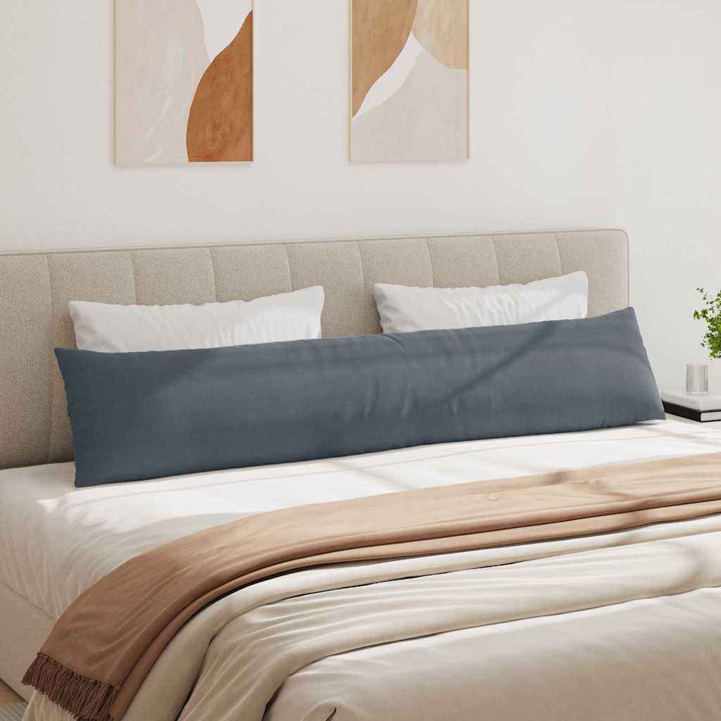 Μαξιλάρι Καναπέ 2 pcs Σκούρο Γκρι 200 x 40 εκ.