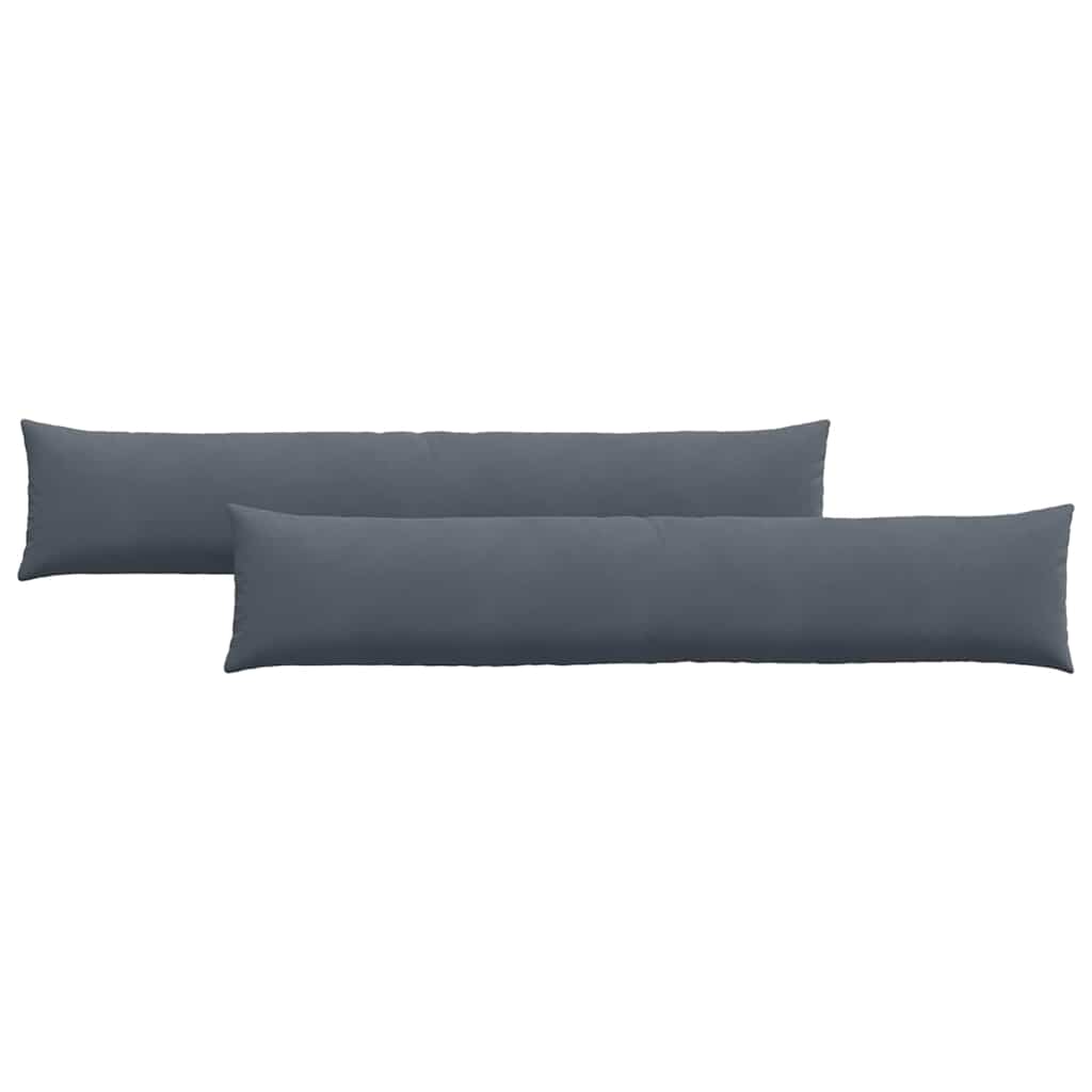 Μαξιλάρι Καναπέ 2 pcs Σκούρο Γκρι 200 x 40 εκ.