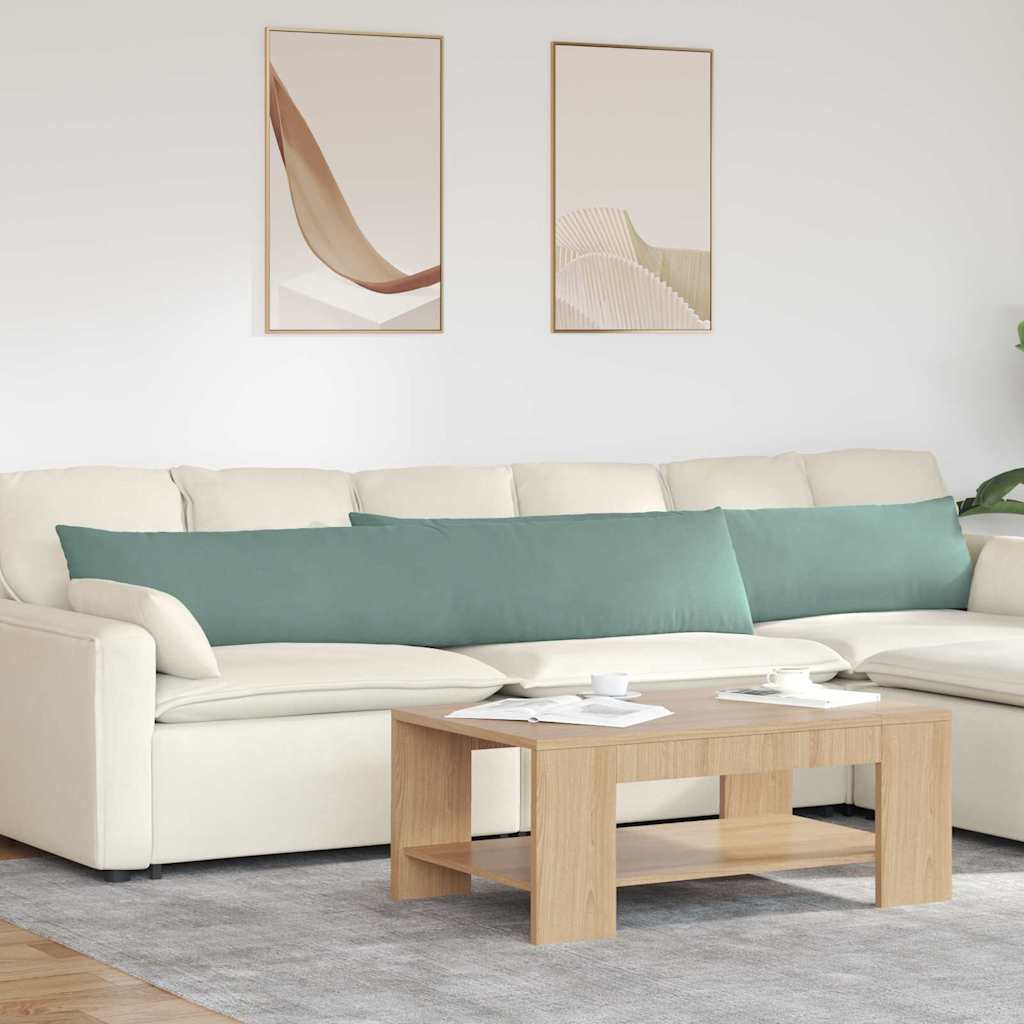 Μαξιλάρι Καναπέ 2 pcs Θαλασσί 200 x 40 εκ. Υφασμάτινο Κορντουρά
