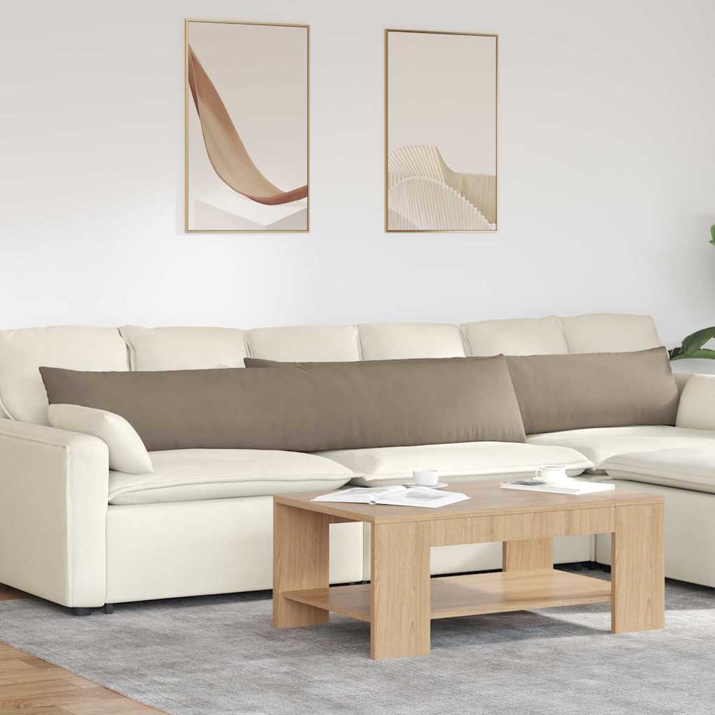 Μαξιλάρι Καναπέ 2 pcs Taupe 200 x 40 εκ. ύφασμα