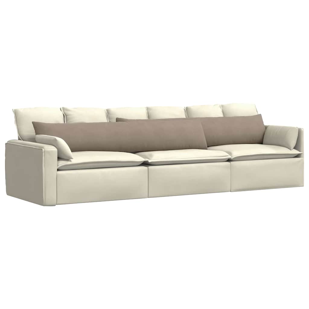 Μαξιλάρι Καναπέ 2 pcs Taupe 200 x 40 εκ. ύφασμα