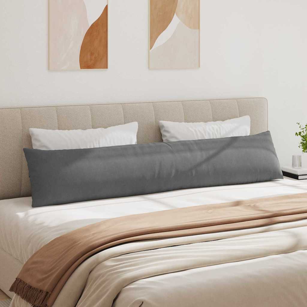 Μαξιλάρι Καναπέ 2 pcs Σκούρο Γκρι 200 x 40 εκ. ύφασμα