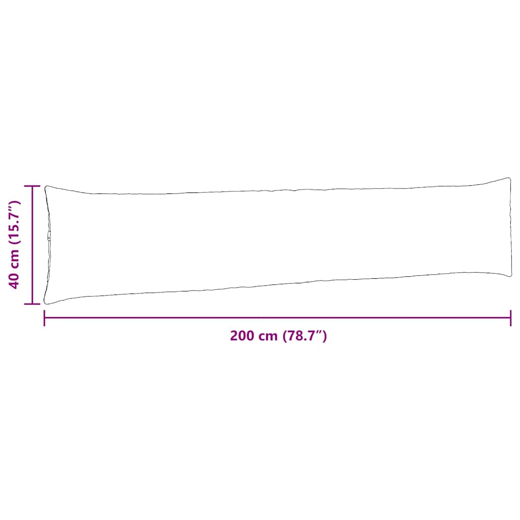 Μαξιλάρι Καναπέ 2 pcs Κρεμ 200 x 40 εκ. ύφασμα
