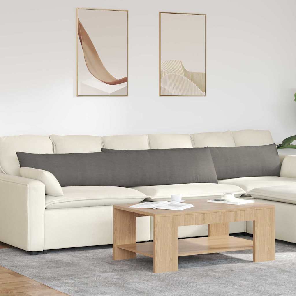 Μαξιλάρι Καναπέ 2 pcs Ανοιχτό γκρι 200 x 40 εκ.