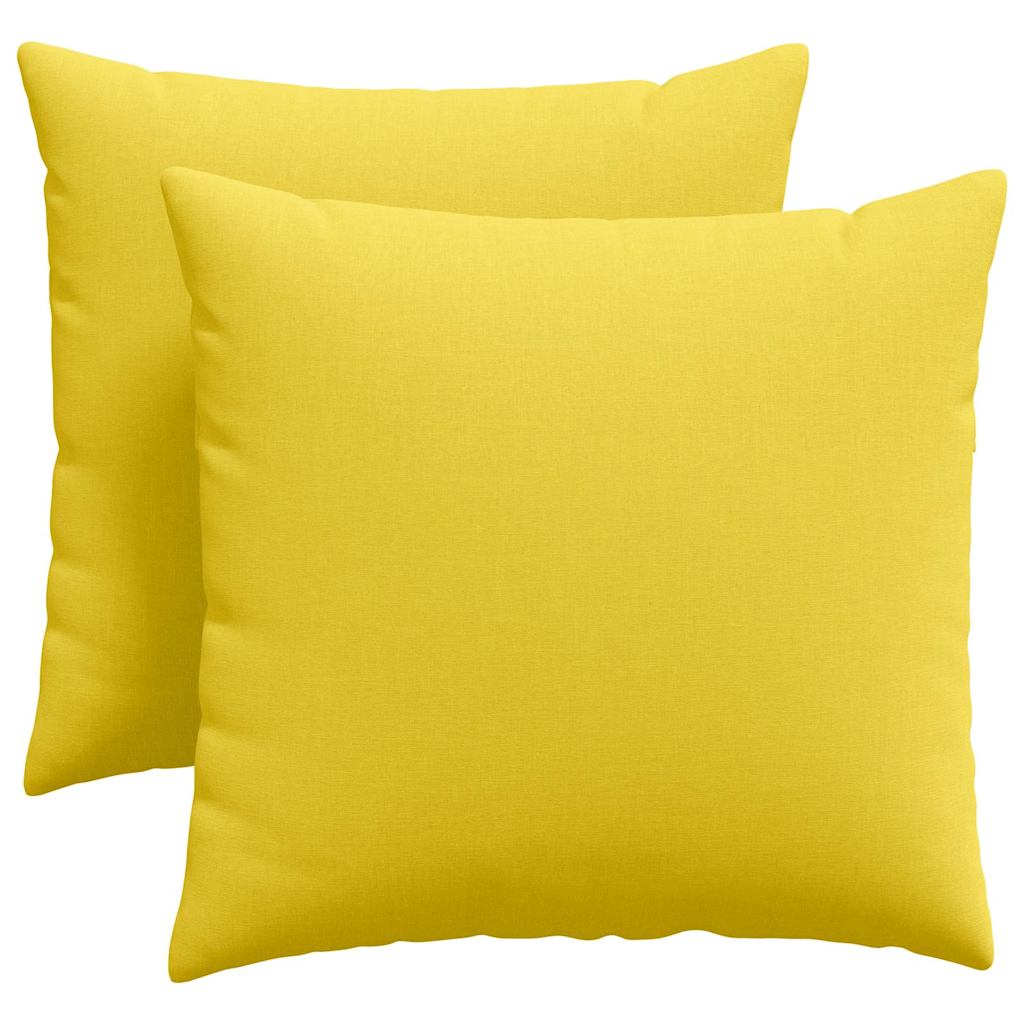 Μαξιλάρι Καναπέ 2 pcs Απαλό Κίτρινο 45 x 45 cm ύφασμα