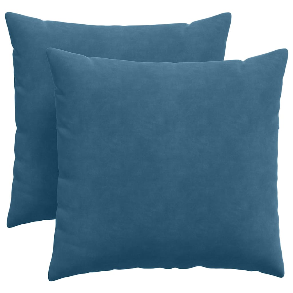 Μαξιλάρι Καναπέ 2 pcs Μπλε 45 x 45 cm Υφασμάτινο Κορντουρά