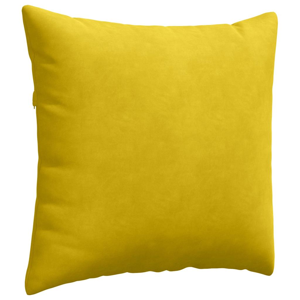 Μαξιλάρι Καναπέ 2 pcs Κίτρινο 45 x 45 cm Υφασμάτινο Κορντουρά