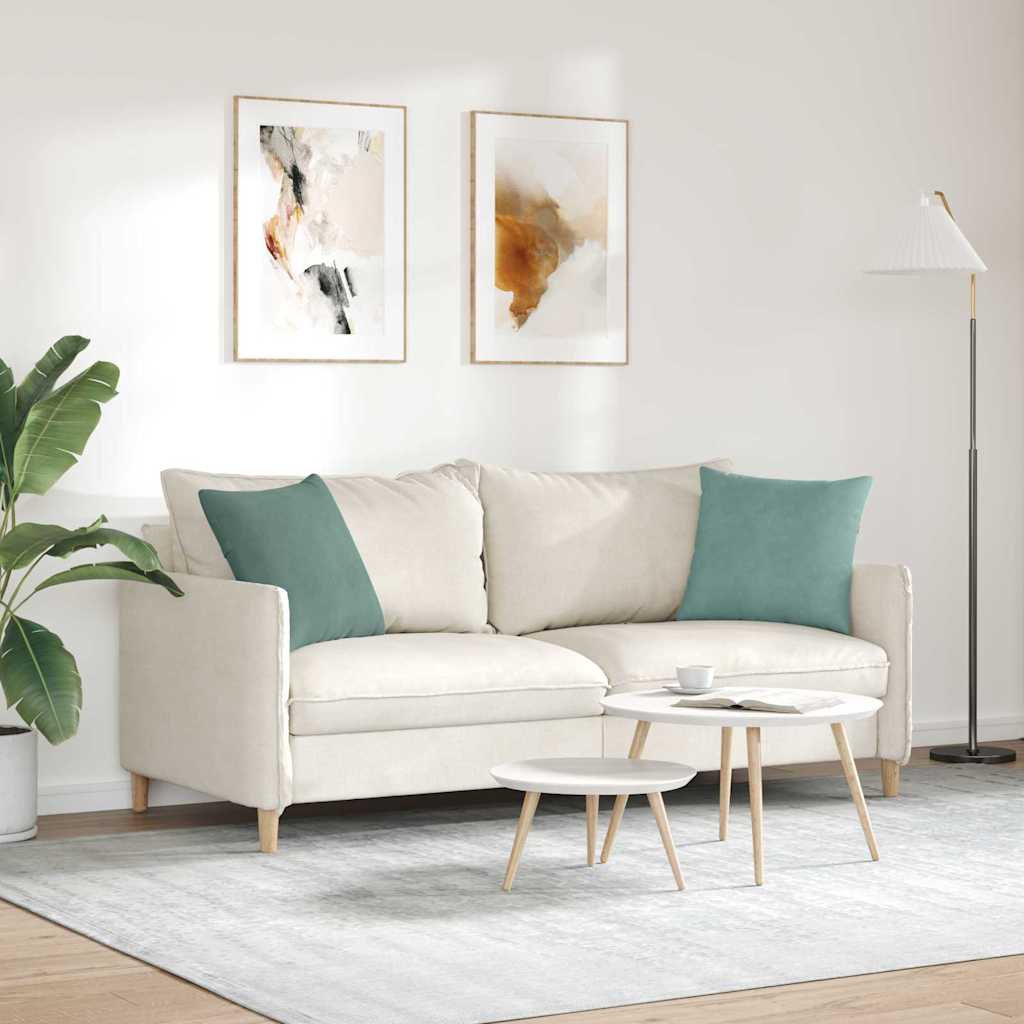 Μαξιλάρι Καναπέ 2 pcs Θαλασσί 45 x 45 cm Υφασμάτινο Κορντουρά