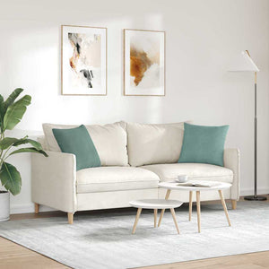 Μαξιλάρι Καναπέ 2 pcs Θαλασσί 45 x 45 cm Υφασμάτινο Κορντουρά