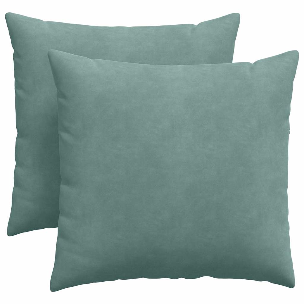 Μαξιλάρι Καναπέ 2 pcs Θαλασσί 45 x 45 cm Υφασμάτινο Κορντουρά