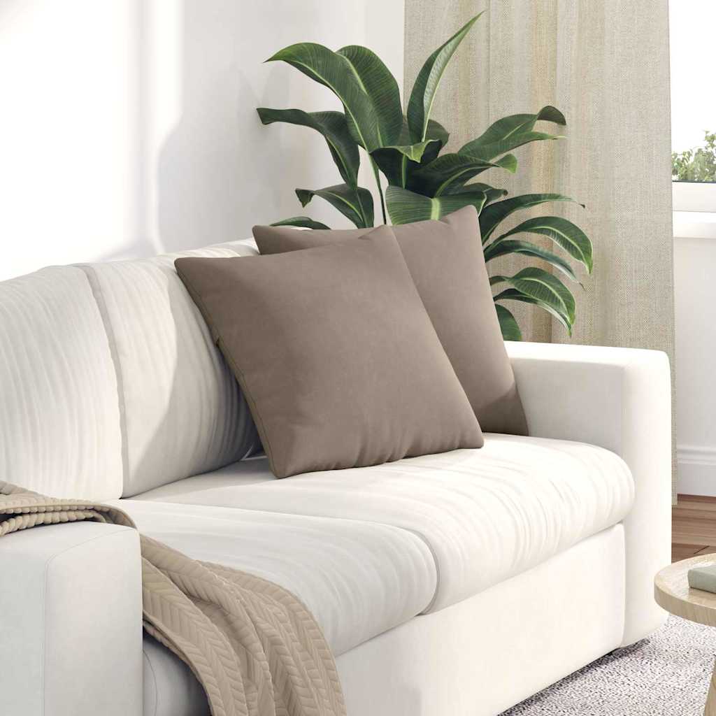 Μαξιλάρι Καναπέ 2 pcs Taupe 45 x 45 cm ύφασμα