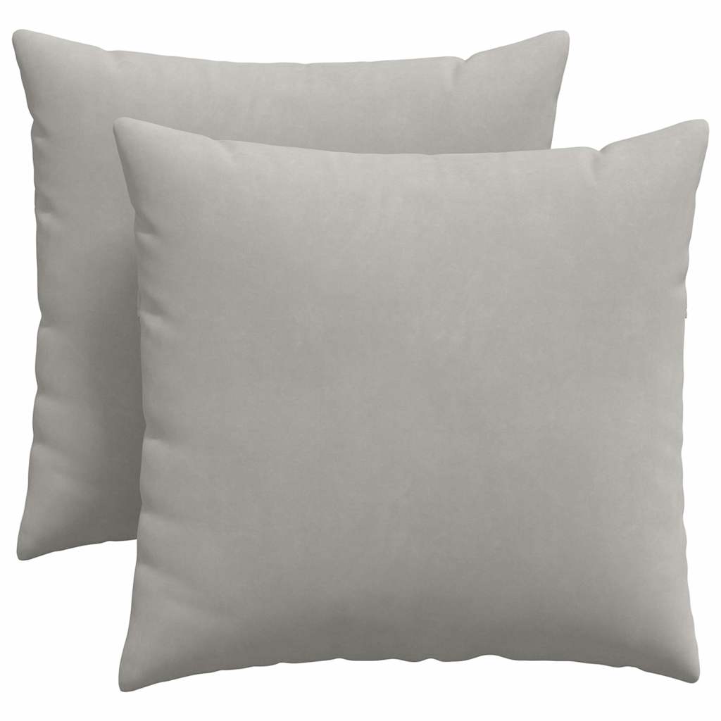 Μαξιλάρι Καναπέ 2 pcs Ανοιχτό γκρι 45 x 45 cm ύφασμα