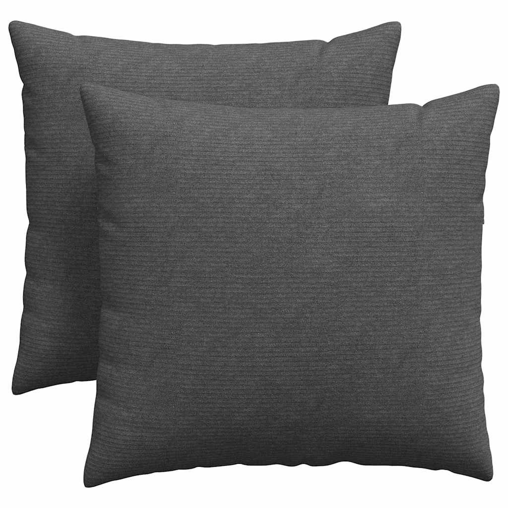 Μαξιλάρι Καναπέ 2 pcs Σκούρο Γκρι 45 x 45 cm