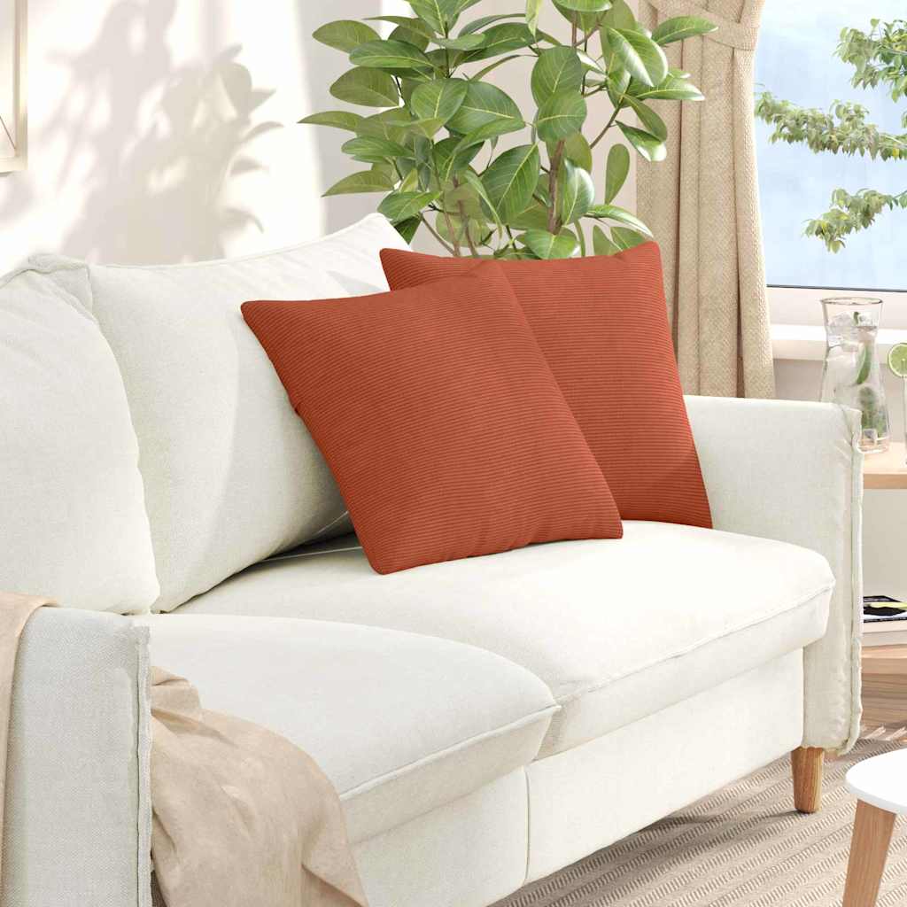 Μαξιλάρι Καναπέ 2 pcs Κόκκινο Πορτοκαλί 45 x 45 cm