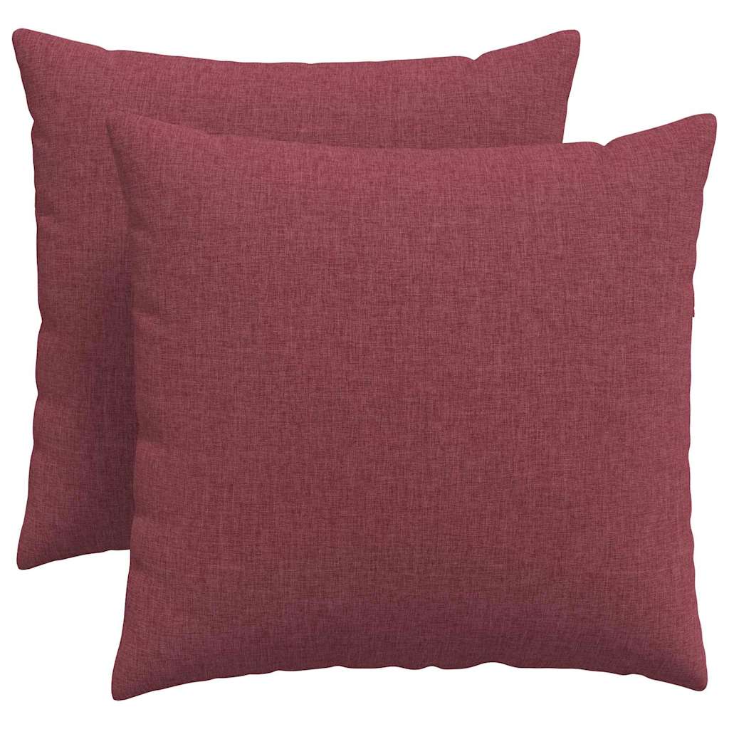 Μαξιλάρι Καναπέ 2 pcs Κόκκινο 50 x 50 cm ύφασμα