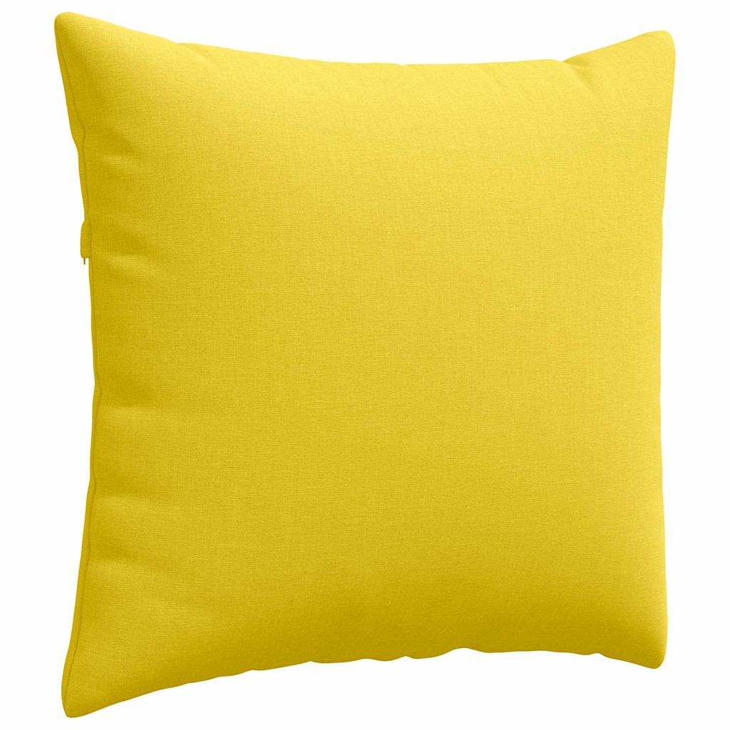 Μαξιλάρι Καναπέ 2 pcs Απαλό Κίτρινο 50 x 50 cm ύφασμα