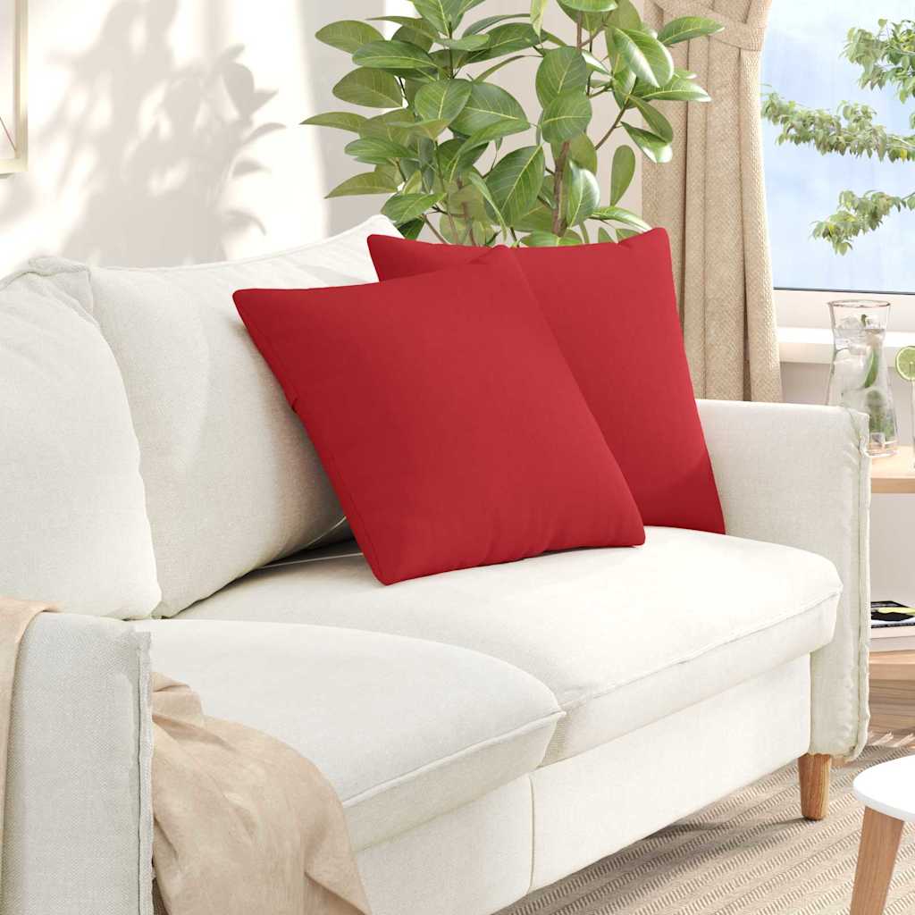 Μαξιλάρι Καναπέ 2 pcs Κόκκινο 50 x 50 cm ύφασμα