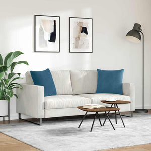 Μαξιλάρι Καναπέ 2 pcs Μπλε 50 x 50 cm Υφασμάτινο Κορντουρά
