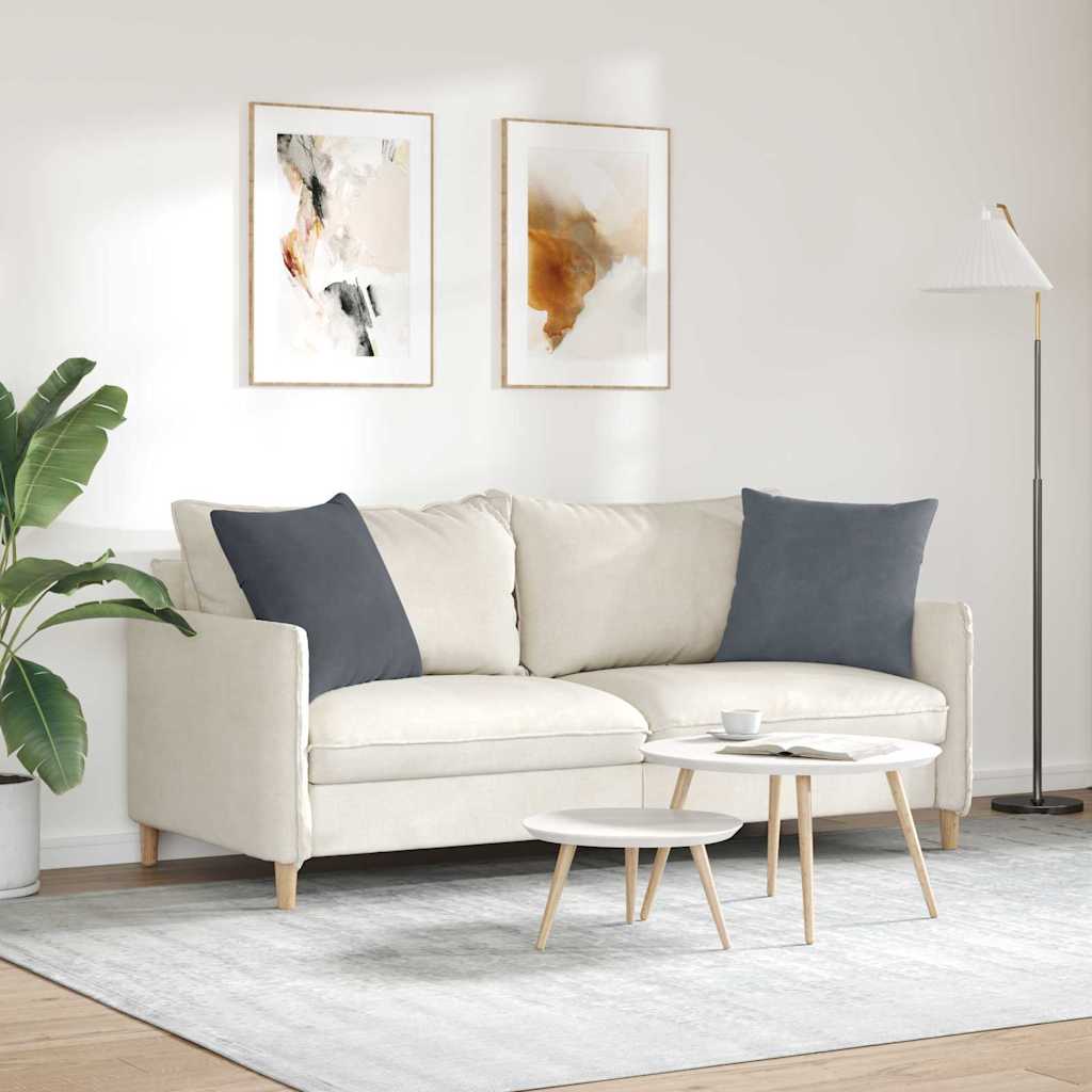 Μαξιλάρι Καναπέ 2 pcs Σκούρο Γκρι 50 x 50 cm