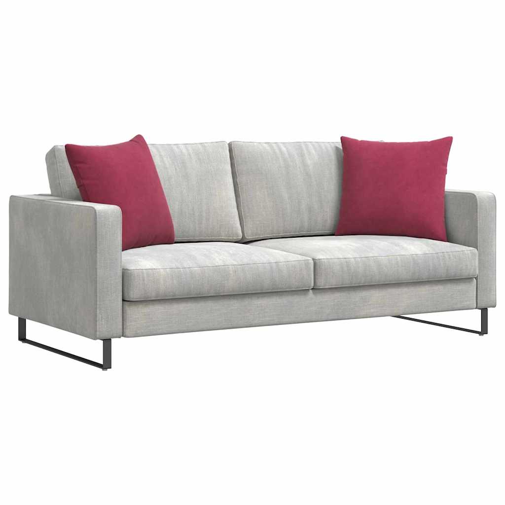 Μαξιλάρι Καναπέ 2 pcs Κόκκινο 50 x 50 cm Υφασμάτινο Κορντουρά